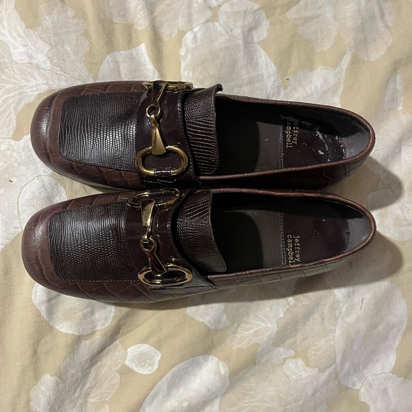 Jeffrey Campbell Student- Brown Croc Platform Block Heel Loafers - Picture 3 of 8